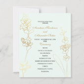 Budget Gold Wedding Program. (Voorkant)