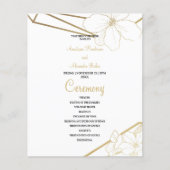 Budget Gold Wedding Program. Flyer (Voorkant)