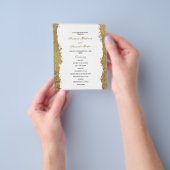Budget Gold Wedding Program. Flyer (Hand)