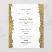 Budget Gold Wedding Program. Flyer (Voorkant)