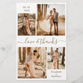 Budget Gold White Collage Weddenschap Bedankt Flye Flyer (Voorkant)