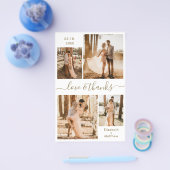 Budget Gold White Collage Weddenschap Bedankt Flye Flyer (Enkel)