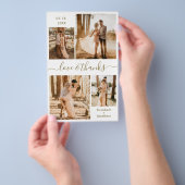 Budget Gold White Collage Weddenschap Bedankt Flye Flyer (Hand)