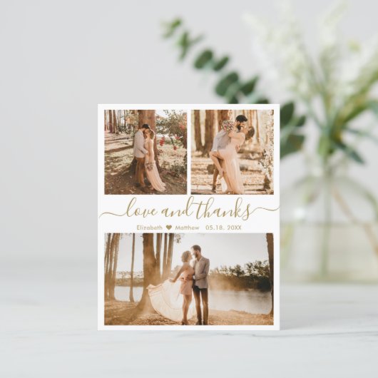 Budget Gold White Collage Weddenschap Hartelijk da (Staand voorkant)