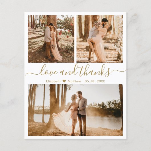 Budget Gold White Collage Weddenschap Hartelijk da (Voorkant)