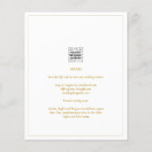 Budget Gold White Elegant Wedding Invitation Flyer (Achterkant)