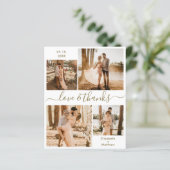 Budget Gold White Photo Collage Weddenschap Hartel (Staand voorkant)