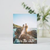 Budget Golden Beach Anchor Photo Save the Date (Staand voorkant)