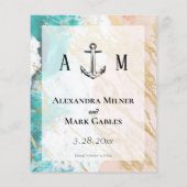 Budget Golden Beach Anchor Photo Save the Date (Achterkant)