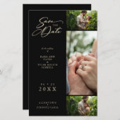 Budget Golden Effect Black Fancy Collage 3 Foto's (Voorkant / Achterkant)