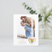Budget Golden Effect Pride Rainbow Heart LGBT (Staand voorkant)