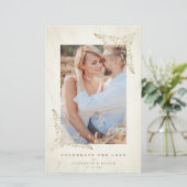 Budget Golden Lace Ornament Flourish Photo Couple  (Staand voorkant)