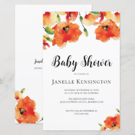 BUDGET Golden Poppy Baby shower Invitation