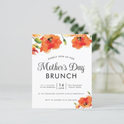 Budget Golden Poppy Moederdag Brunch (Staand voorkant)