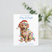 Budget Golden Retriever Dog Furry & Bright Kaart (Staand voorkant)