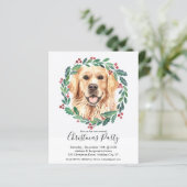 Budget Golden Retriever Dog-kerstuitnodiging (Staand voorkant)