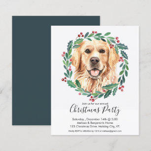 Budget Golden Retriever Dog-kerstuitnodiging