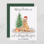 Budget Golden Retriever Hondenliefhebber Kerstmis  (Voorkant / Achterkant)