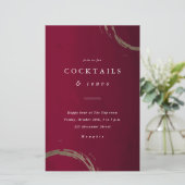 Budget Golden Rings Cocktail Party Uitnodiging (Staand voorkant)