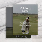Budget Golf All Fore Love 2 Foto Koppel Bruiloft Flyer