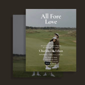 Budget Golf All Fore Love 2 Foto Koppel Bruiloft Flyer
