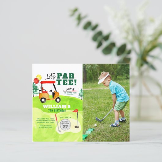 BUDGET Golf Par-t-shirt schommel door kinderen Ver (Staand voorkant)