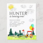 Budget Golfkar Country Club Balloon Kind Verjaarda Flyer (Voorkant)