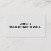 Budget GOSPEL TRACTS VISITEKAARTJE (Achterkant)