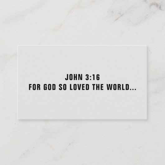 Budget GOSPEL TRACTS VISITEKAARTJE (Achterkant)