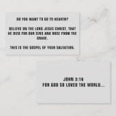 Budget GOSPEL TRACTS VISITEKAARTJE (Voorkant / Achterkant)