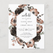BUDGET Gothic Boho Save the Date Flyer (Voorkant)