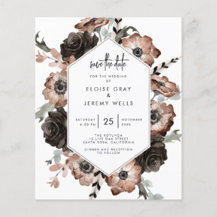 BUDGET Gothic Boho Save the Date Flyer