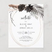 BUDGET Gothic Boho Save the Date Flyer (Voorkant)