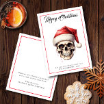 Budget Gothic Santa Skull Merry Christmas Kaart<br><div class="desc">Budget Gothic Santa Skull Merry Christmas Kaart. Een budget prijs kleiner 4, 5 inch x 5, 6 inch semi-glans kaart,  vergelijkbaar met een briefkaart. Een unieke gotische stijl. Personaliseer eenvoudig met uw groeten en namen aan beide zijden.</div>