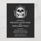 Budget Gothic Skull Halloween Uitnodiging Flyer (Voorkant)