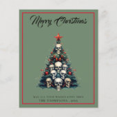 Budget Gothic Tree Merry Christmas Kaart (Voorkant)