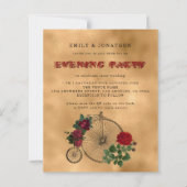 BUDGET Gothische fiets QR Wedding Evening Uitnodig (Voorkant)
