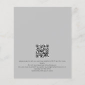 Budget Gotische Bloemen Skelet QR Code Bruiloft (Achterkant)
