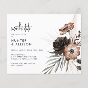 BUDGET Gotische Boho Save the Date Flyer