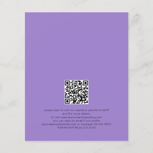 Budget Gotische Tarot Kaart QR Code Bruiloft (Achterkant)