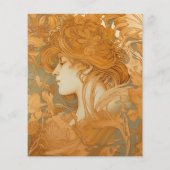 Budget Goud Bloemen Art Nouveau Bruiloft (Achterkant)