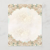 Budget Goud Bloemen Prinses Quinceañera Opslagdatu (Achterkant)