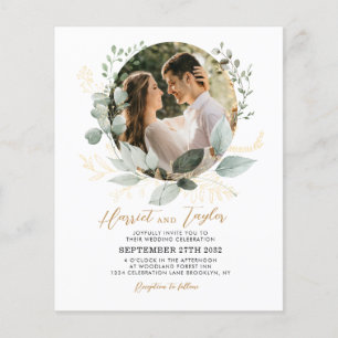 BUDGET Goud en groen Eucalyptus Fotobruiloft