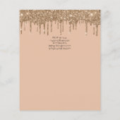 Budget Goud Folie Glitter Quinceanera 15e Flyer (Achterkant)