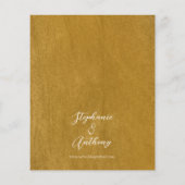 Budget Goud Geel Bloemen Bruiloft Uitnodiging (Achterkant)