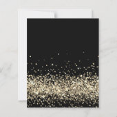Budget Goud Glitter Ballon Zwart 30ste Verjaardag (Achterkant)