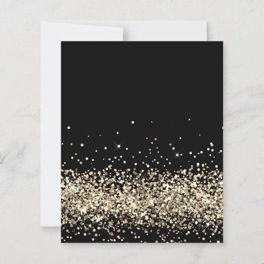 Budget Goud Glitter Ballon Zwart 30ste Verjaardag (Achterkant)