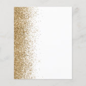 Budget goud glitters witte trouw uitnodiging (Achterkant)