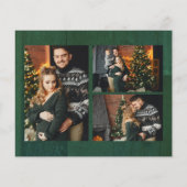 Budget Goud & Groen Rustic Kerstmis 4 Multi Foto (Achterkant)
