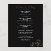 Budget Goud Land Bloemen Huwelijksceremonie Progra (Achterkant)